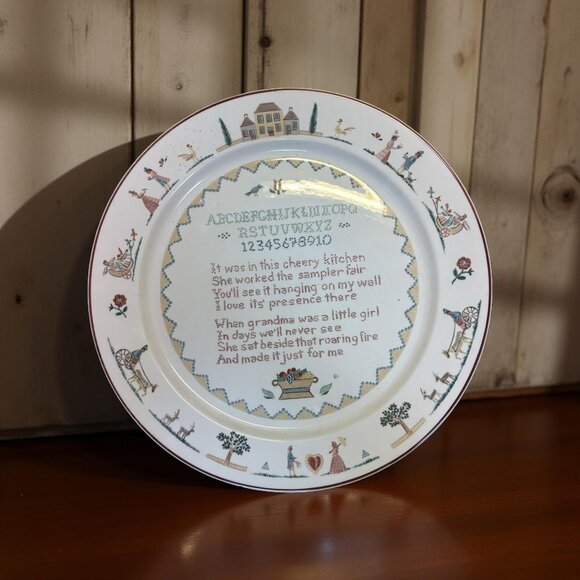 Villeroy & Boch American Sampler Porcelain 12" Chop Plate Luxembourg 1981 - Picture 1 of 10